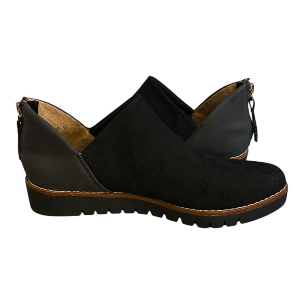 Dr Scholl's Ankle Bootie Womens Sz 9M Dress Workwear Comfort Wedge Slip On Black - Picture 1 of 9